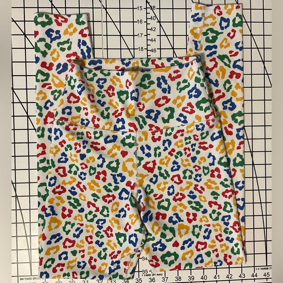 primary colour leopard print leggings size s - Picture 3 of 5